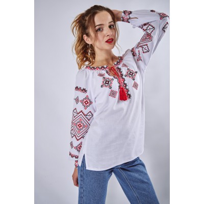 Embroidered blouse "Verkhovyna" white